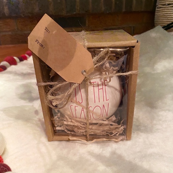 Rae Dunn Tis The Season Ceramic Christmas Ornament